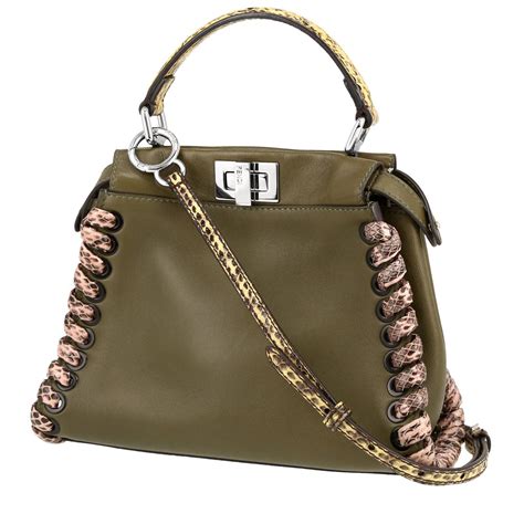 borsa fendi pitone|Peekaboo Mini .